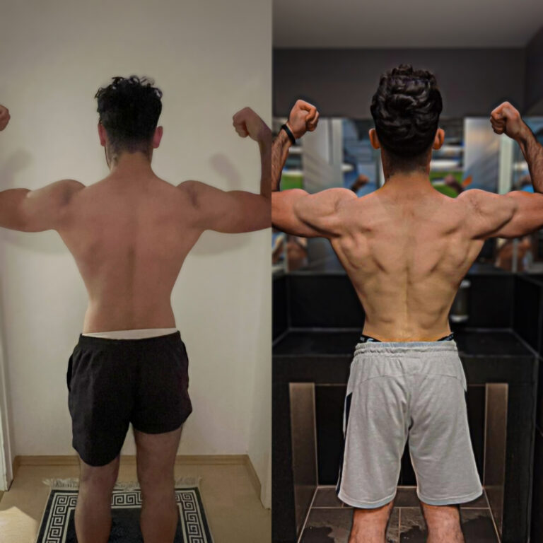 Vorher-nachher-Transformation eines Body-Mission-Klienten