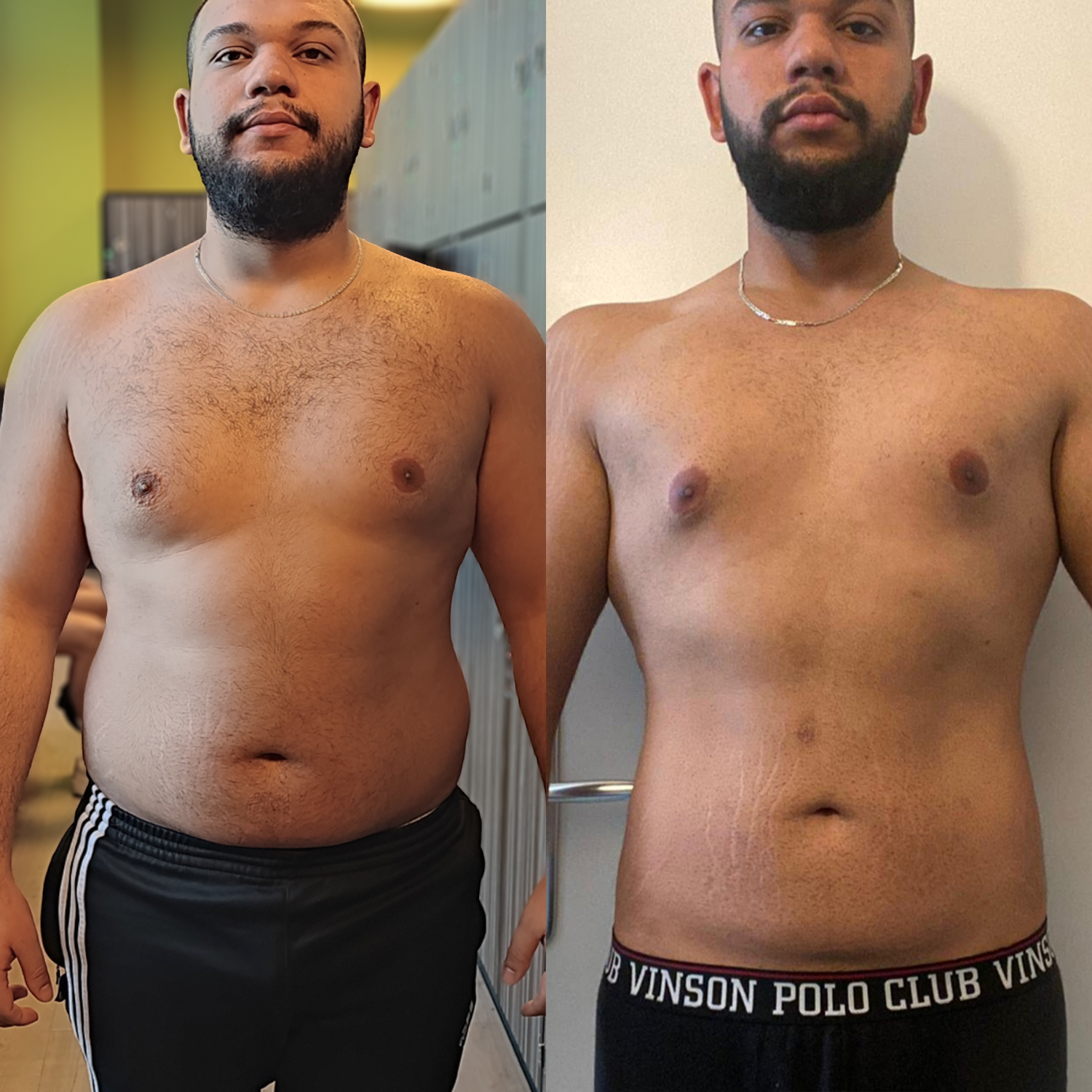 Vorher-Nachher-Vergleich eines Body-Mission-Klienten Vorher-Nachher-Vergleich eines Body-Mission-Klienten