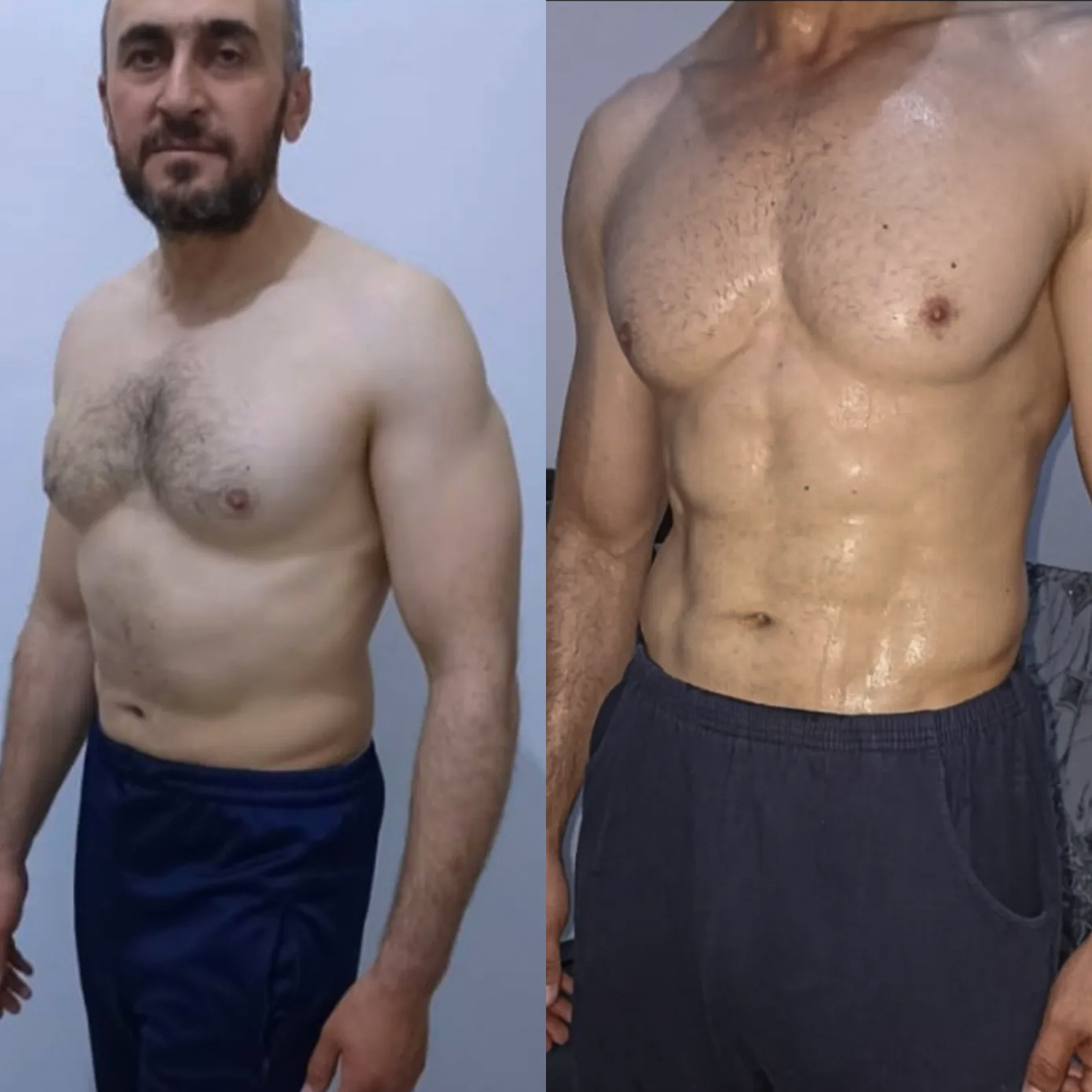 Vorher-Nachher-Vergleich eines Body-Mission-Klienten Vorher-Nachher-Vergleich eines Body-Mission-Klienten