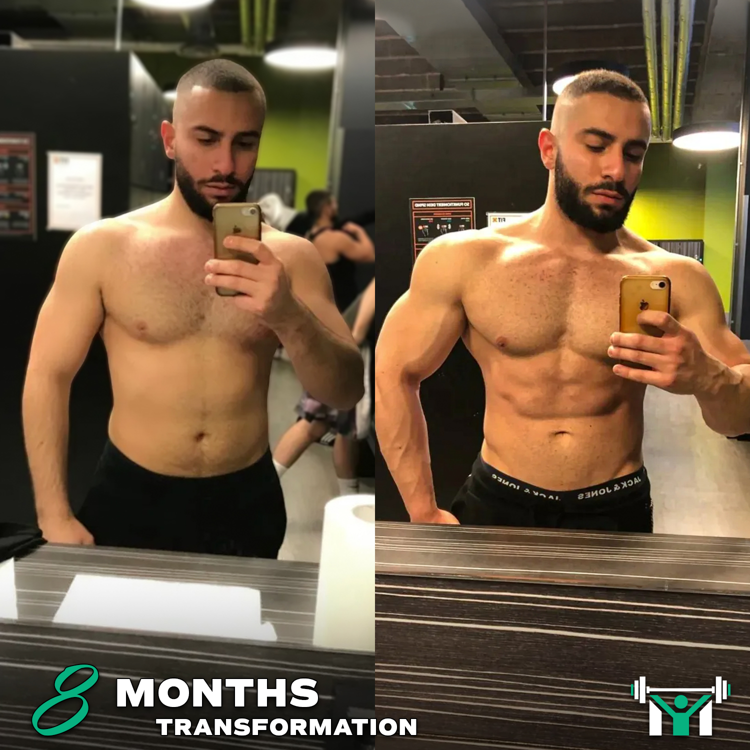 Samir vor und nach acht Monaten Betreuung