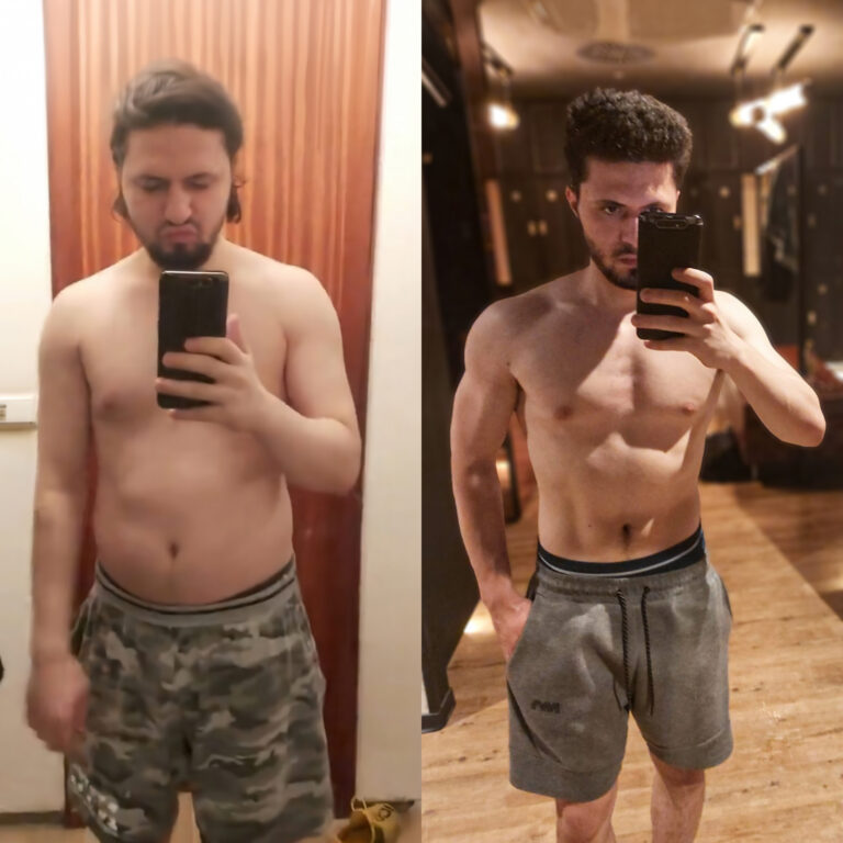 Vorher-nachher-Transformation eines Body-Mission-Klienten