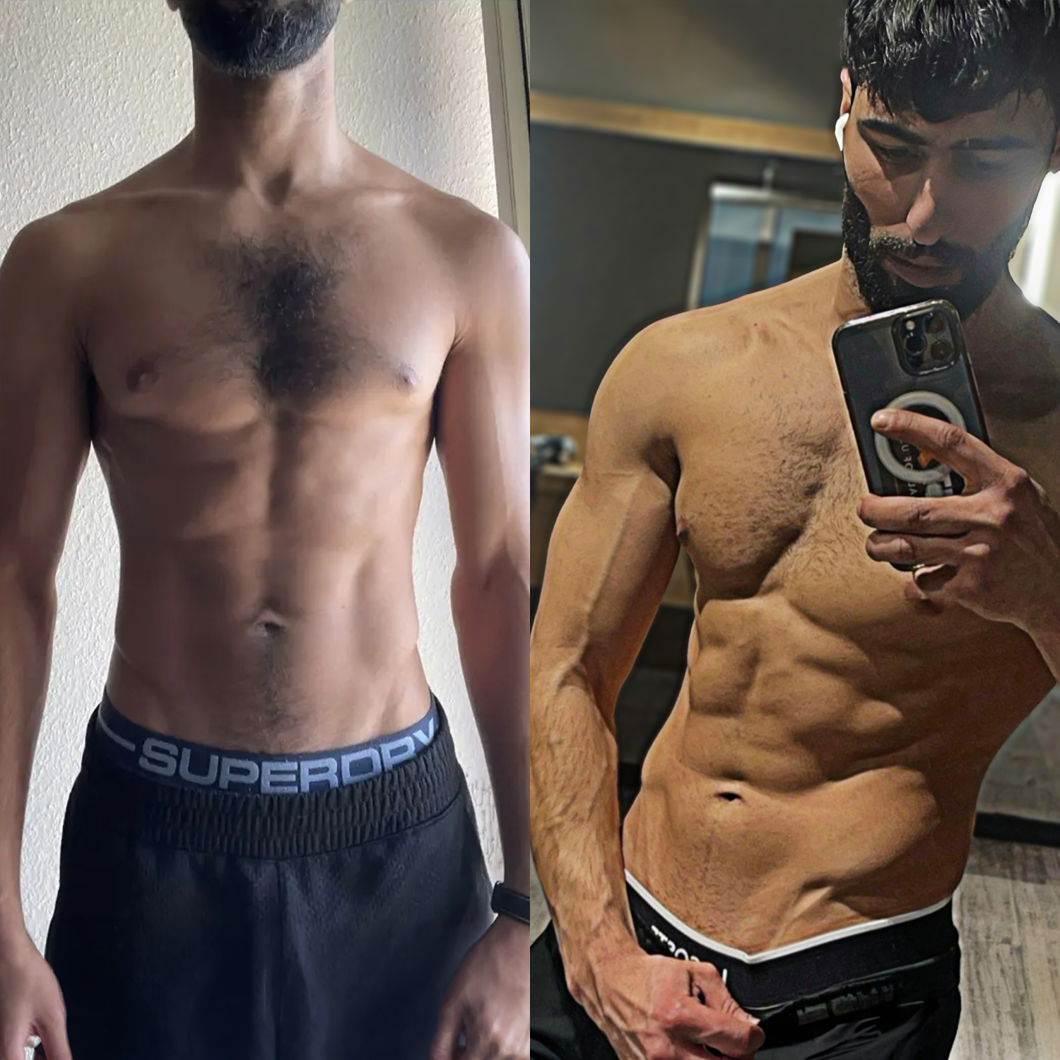 Vorher-Nachher-Vergleich eines Body-Mission-Klienten Vorher-Nachher-Vergleich eines Body-Mission-Klienten